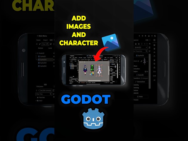 Add CHARACTERS and IMAGES in Godot