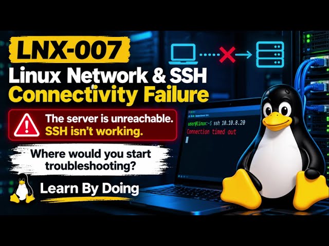 LNX 007 - Linux Server Unreachable? Troubleshoot Network & SSH