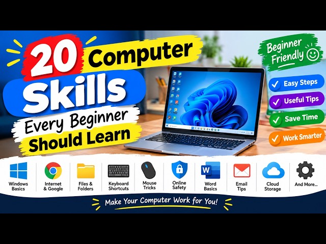 💻 20 Computer Skills Every Beginner Should Learn! join us