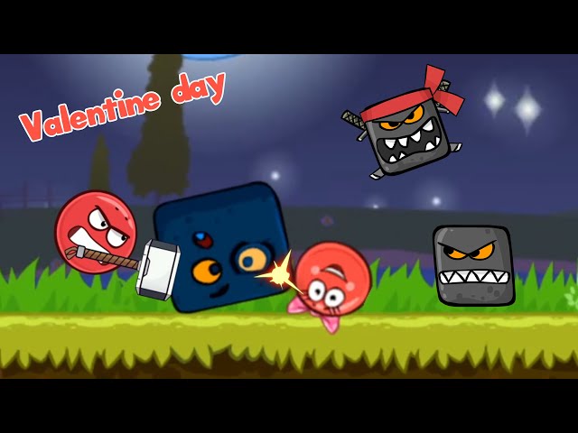 Red Ball 4 Animation Red Ball Hero & Red Ball Girl Vs Rock Boss Ninja Boss