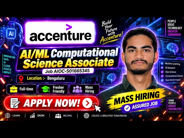 Accenture Off Campus Drive 2026: AI/ML Computational Science Associate | Freshers