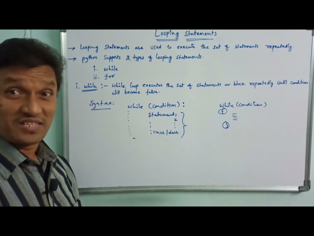 Looping Statements in Python | While Loop | Python Tutorial for Beginners | Telugu
