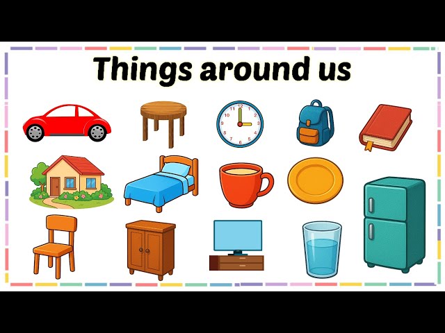 Learn Object Names for Kids | Things around us | Objects around us | learning videos for toddlers