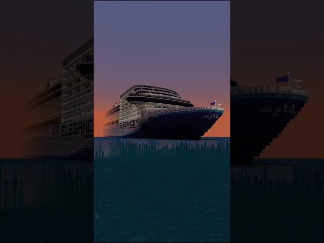 Minecraft Cruise Ships Get Colored! #shorts #minecraft #cruise #ships #relatable