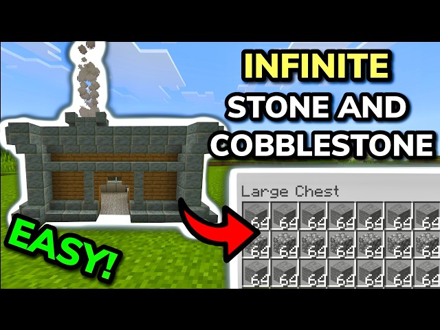 YOU NEED TO MAKE THIS EASIEST AUTOMATIC STONE FARM in Minecraft Bedrock 26.1+