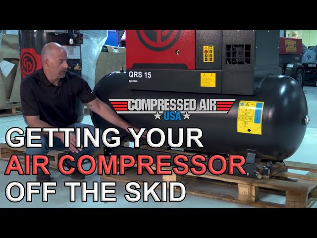 De-Skid a Large/Horizontal Rotary Screw Air Compressor | CompressedAirUSA.com