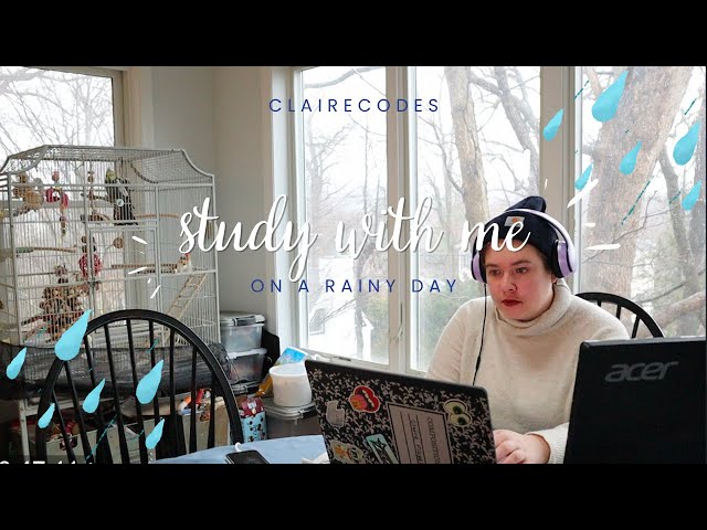 📚 Study Computer 💻 Programming with Me on a Rainy Day ☂️