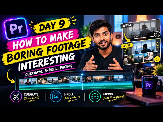 #PremiereProintelugu #BRoll #Cutaways #videoediting #Pacing #PremiereProtips