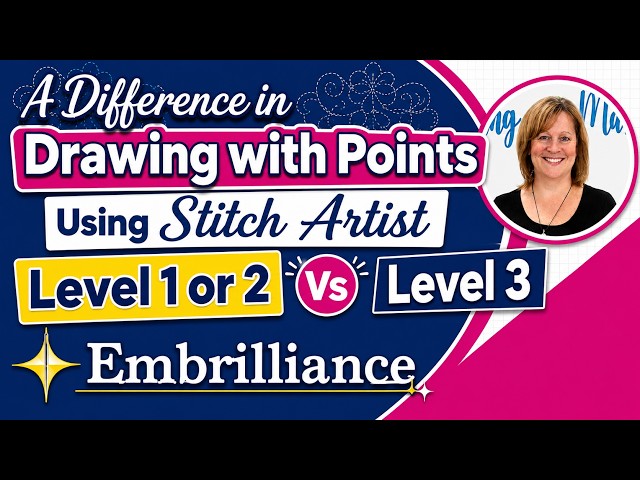 Drawing with Points in in Stitch Artist Levels 1 and 2 vs Stitch Artist Level 3