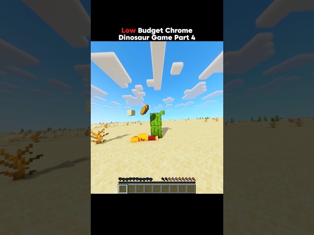 Low Budget Chrome Dinosaur Game Part 4 #minecraft #shorts