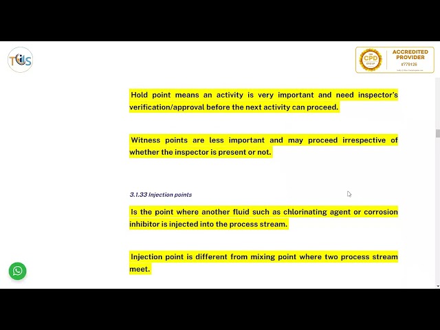 API 574 Piping Inspection Practice: Terms & Definitions