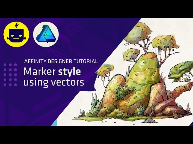Affinity Designer Tutorial: Marker drawing effect using vector brushes