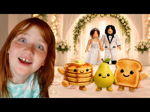 Wedding Day with 3 Crazy Foods?!  Just Married then became a Food Family in a Haunted Spy Base House