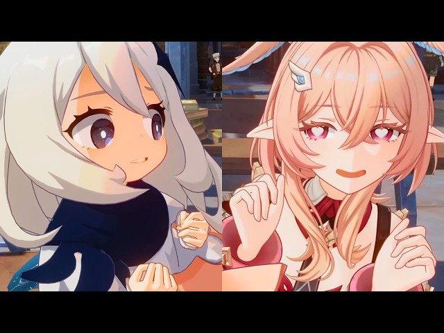 Linnea gets CRAZY over petting Paimon... (Genshin 6.5 Cutscene)