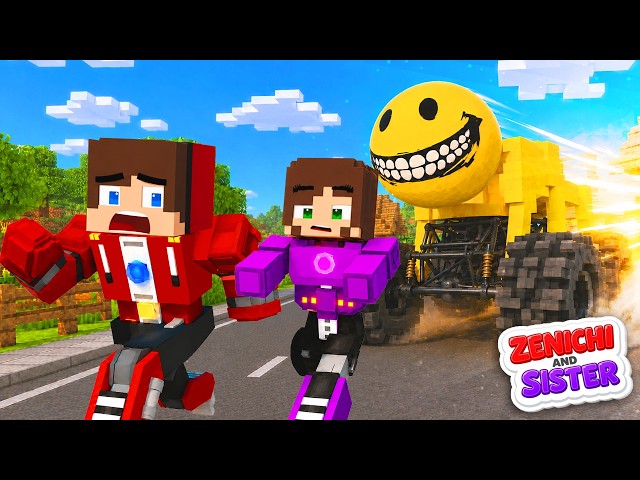 The Transformers are Running away from Verity Car! - JJ x Sister Story - Minecraft Animation