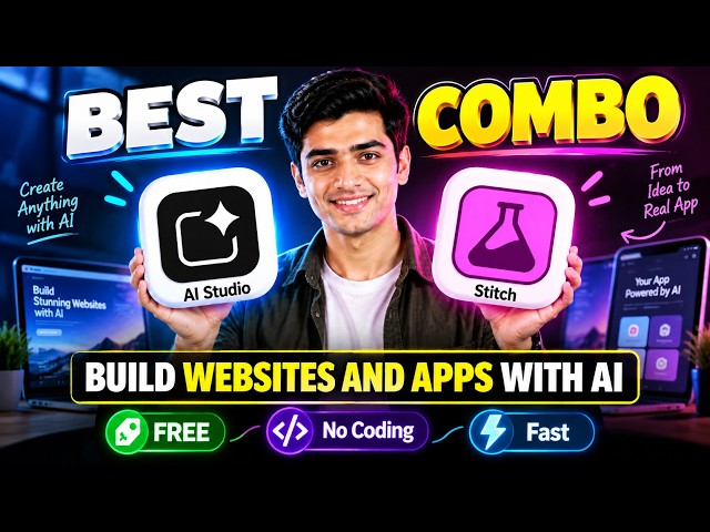 Anyone Can Do This! Vibe Code FREE Websites & Apps with NO CODING! Google Stitch + AI Studio