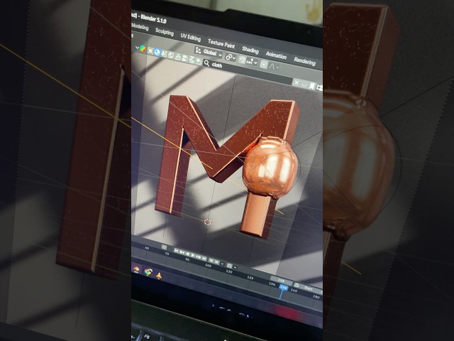 Blender Tutorial | Typography Animation #blender #tutorial