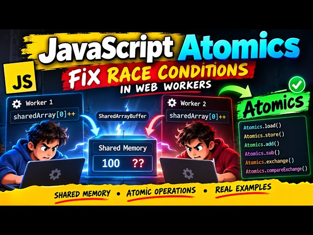 JavaScript Atomics Explained 🤯 | Fix Race Conditions in Web Workers