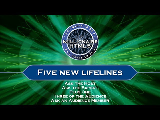 WWTBAM HTML5 - Five new lifelines