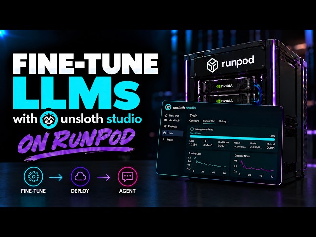 Turn a Fine-Tuned LLM into an AI Agent Step-by-Step (Unsloth Studio + Runpod + Pydantic AI)