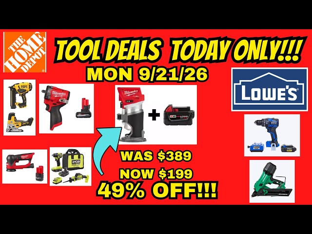 These Home Depot & Lowes Tool Deals End Today - Best Savings On Milwaukee, DeWalt, Ryobi, Ridgid