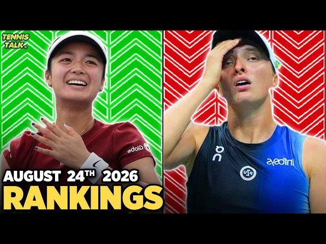 US Open 2026 Seeds Locked In | Eala, Zverev Rise | Swiatek, Alcaraz Fall | Tennis Rankings