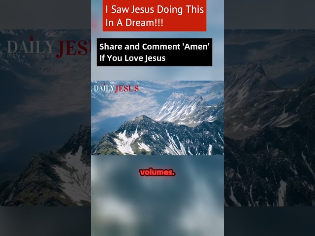 Morning Christian Motivation Today - WHAT A DREAM! I Saw Jesus Doing This #christianshorts #shorts