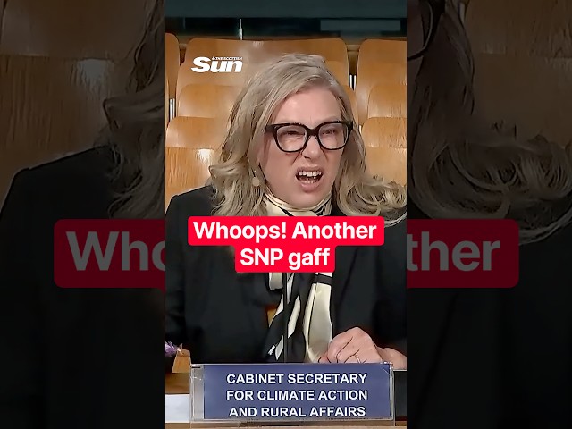 Another gaff by SNP government minister
