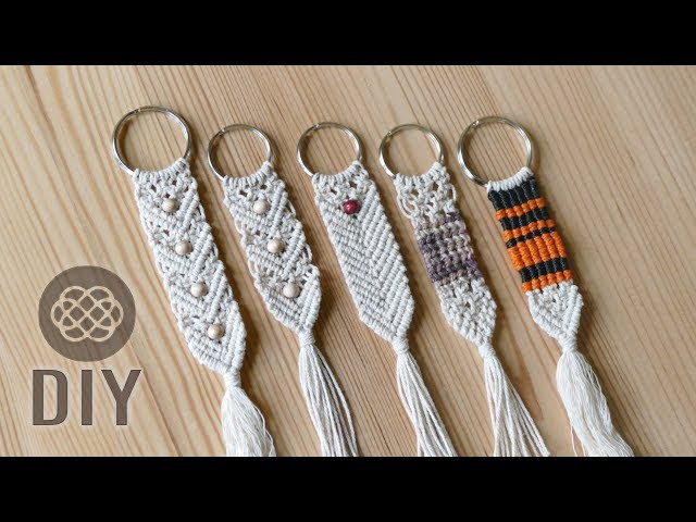 MAKE 3 DOLLAR TREE MACRAME KEYCHAINS DIY 💲