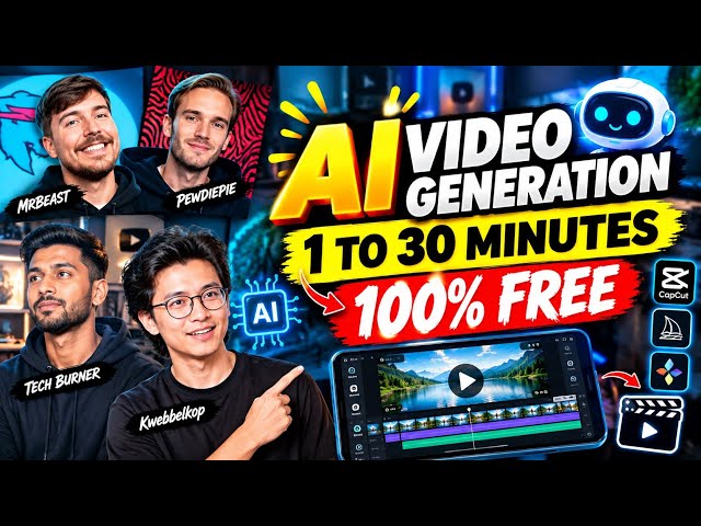 FREE AI VIDEO GENERATOR 🤯 | 1–30 Min Videos!