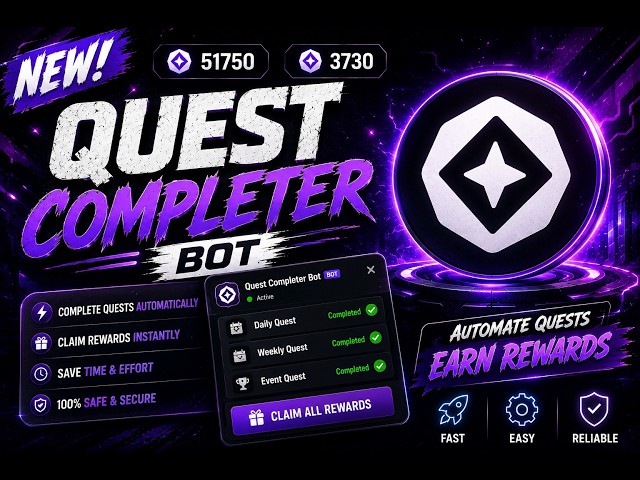 🚀 Quest Completer Bot 2026 | Automate Discord Quests Automatically | Full Setup & Tutorial