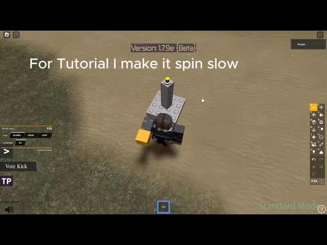 Roblox Btools Tutorial How to make A Motor (Auto Spinner)