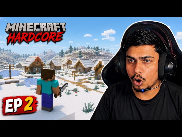 Minecraft Hardcore EP-2 | Massive Exploration & New Village Found! 😱#minecraft  #viral #fyp #foryou