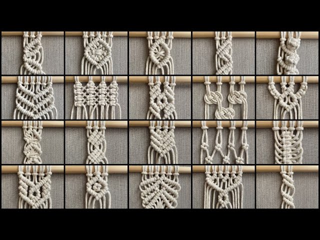 20 pattern elements for your macrame projects / Macrame for beginners / PART 9