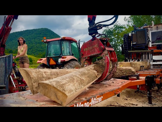 From Forest to Railroad: Milling These 250 Pound Timbers