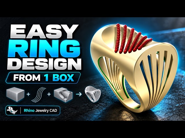 RHINO JEWELRY CAD - 1 BOX • 2 BOOLEANS • 1 RING