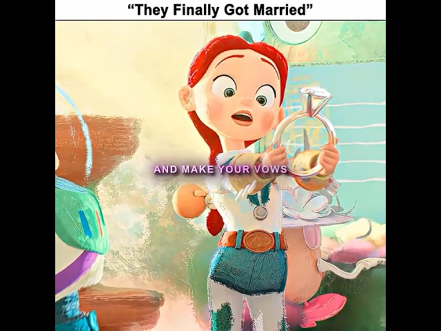 "Buzz & Jessie Finally Got Married" || Toy Story 5 Edit || Golden Brown (slowed) #short #edit