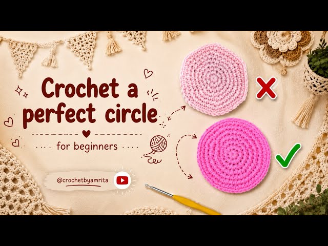 Perfect single crochet circle ⭕️ for beginners 🧶