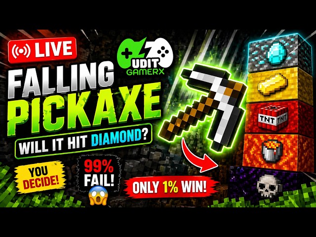 🔴 Falling Pickaxe Live💣 #shorts
