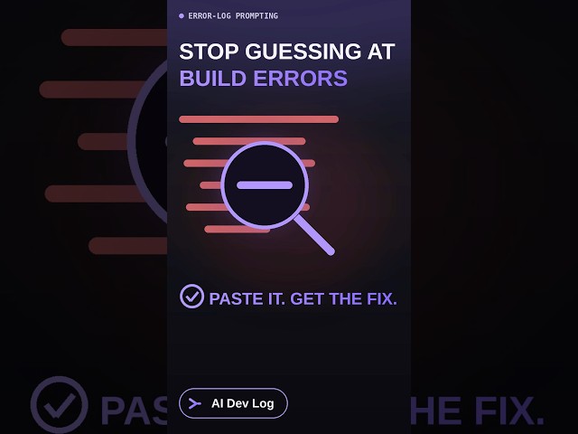 🧯 Fix AI Hallucinations Instantly: Error-Log Prompting