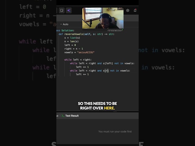 Reverse Vowels of a String — Two Pointer Technique Explained (LeetCode 345) #lindorcodes #leetcode