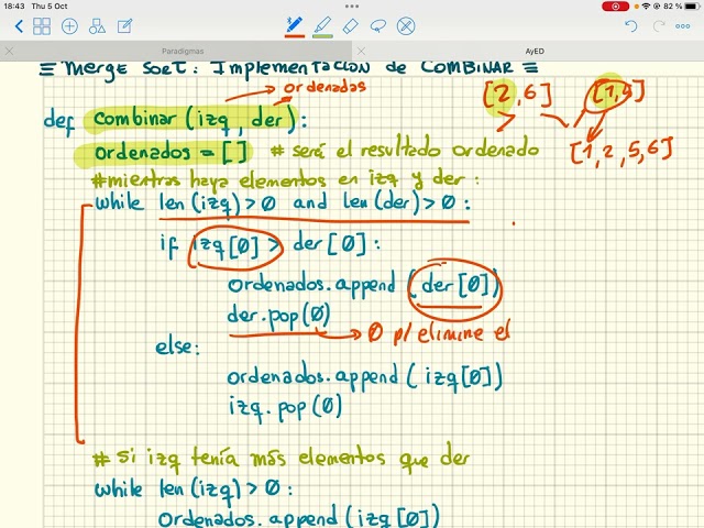 Algoritmos de Ordenación: Merge Sort - II (parte 8)