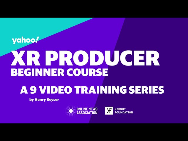 XR Producer Beginner Course - Trailer
