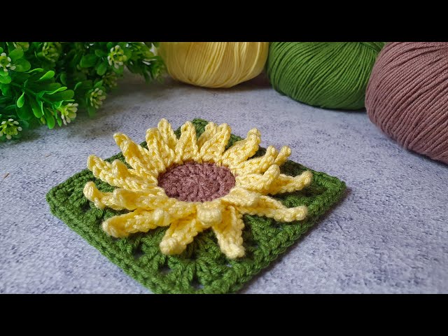 Everyone loves this crochet flower granny square! Try crochet it! Crochet.