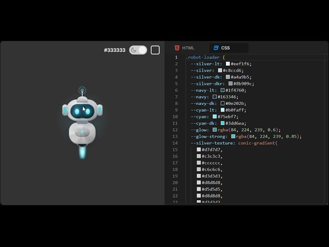 CSS Robot UI Component 🤖 | Pure HTML & CSS