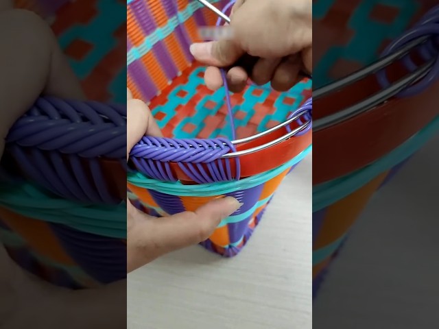 Genius Rim Wrapping Hack for Plastic Woven Baskets