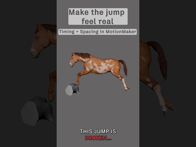 Create a Believable Horse Jump in MotionMaker | Maya 2027 #autodeskmaya #shorts  #maya  #motionmaker