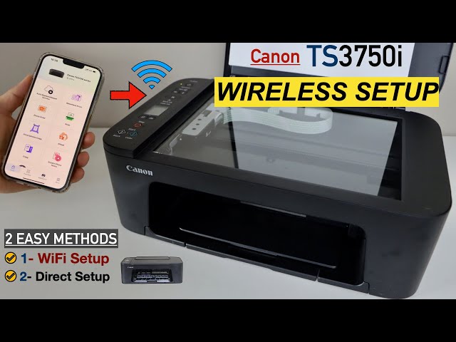 Canon TS3750i WiFi Setup, Wireless Direct Setup (2 Wireless Methods) Scanning Test, Canon Print App.