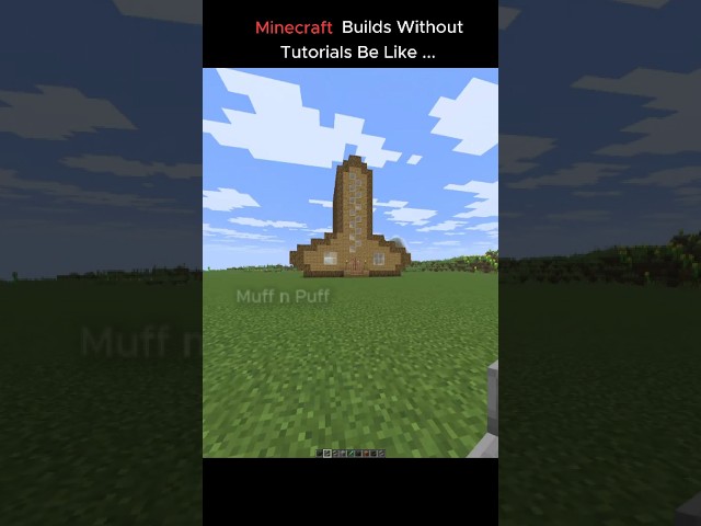 Minecraft Builds without Tutorial Be Like ... 😭😭 #minecraft #gaming