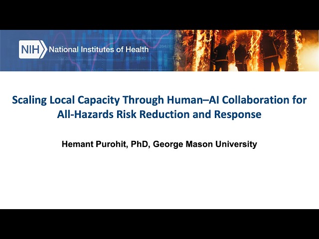 Scaling Local Capacity Through Human AI Collaboration-Hazards Risk Reduction and Response - 8/25/26